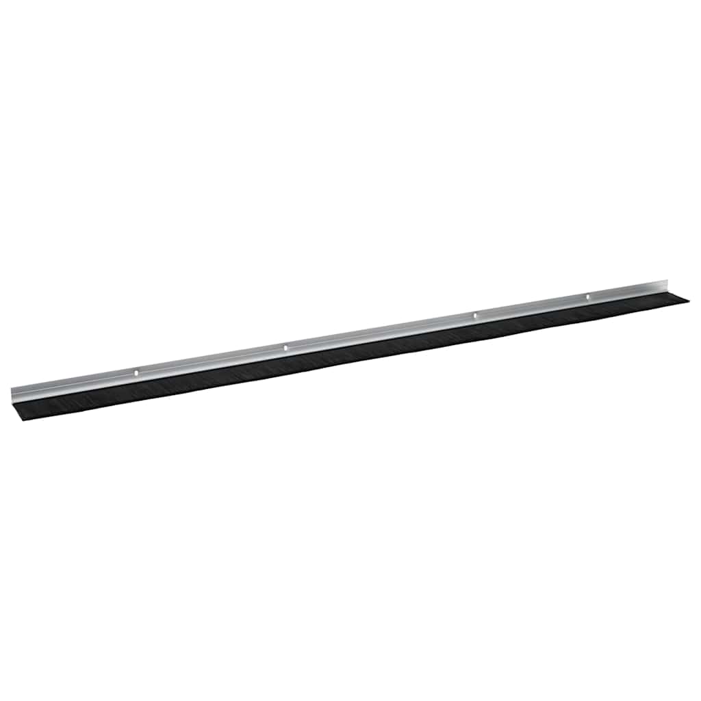 Spazzole per porte a vite 2 pezzi Argento 100 cm
