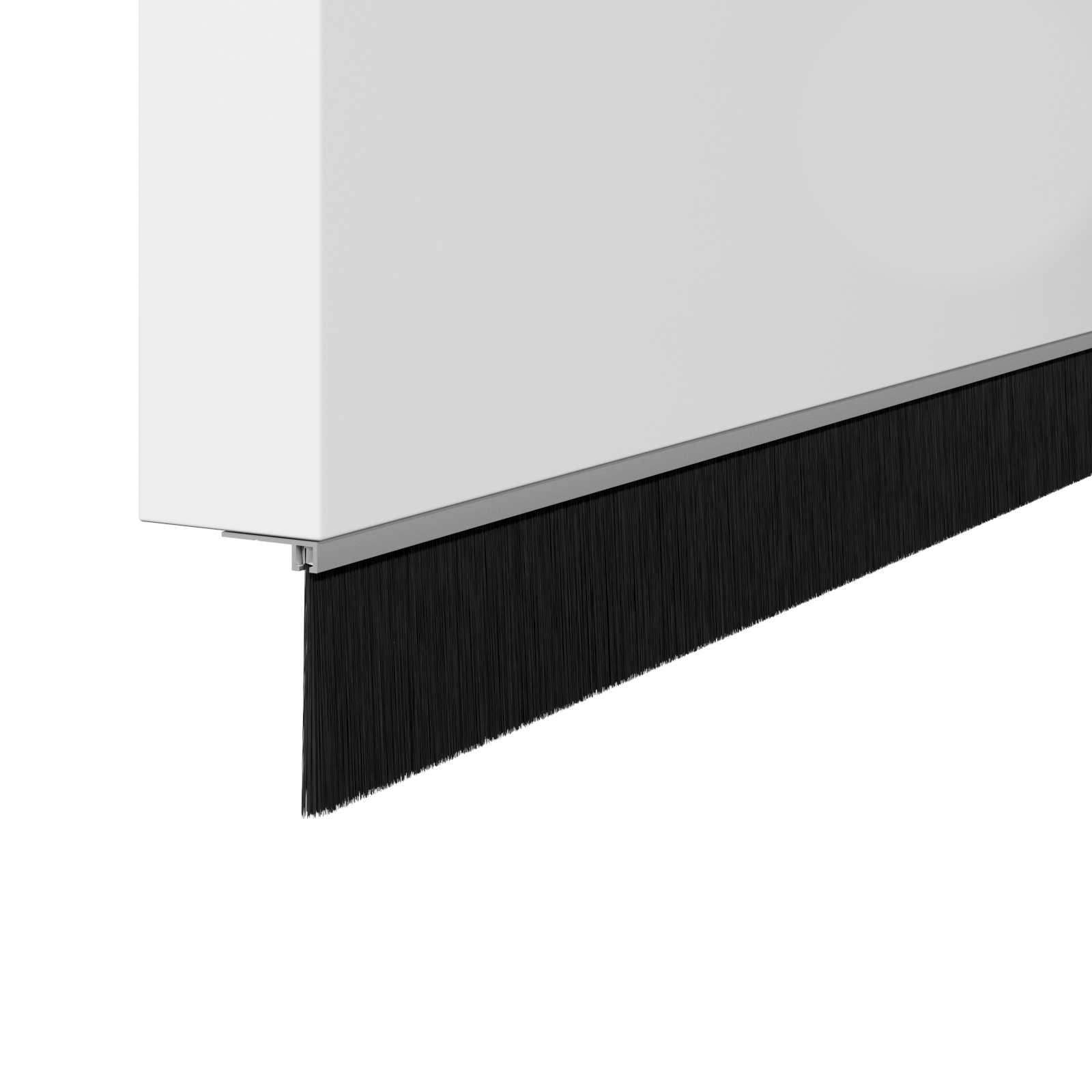 Spazzole per porte a vite 2 pezzi Argento 100 cm