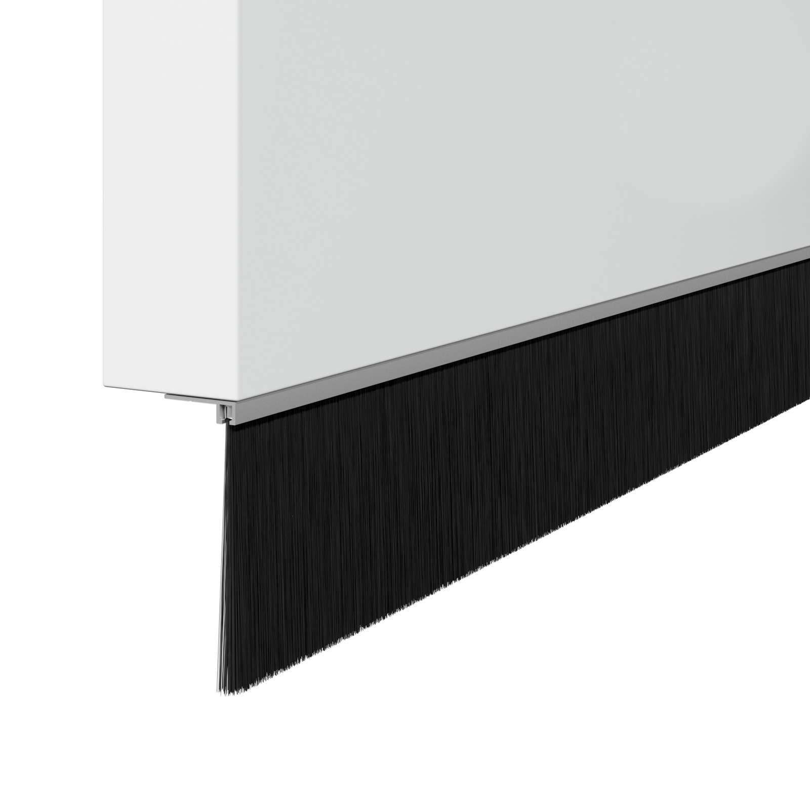 Spazzole per porte a vite 2 pz Argento 100 cm