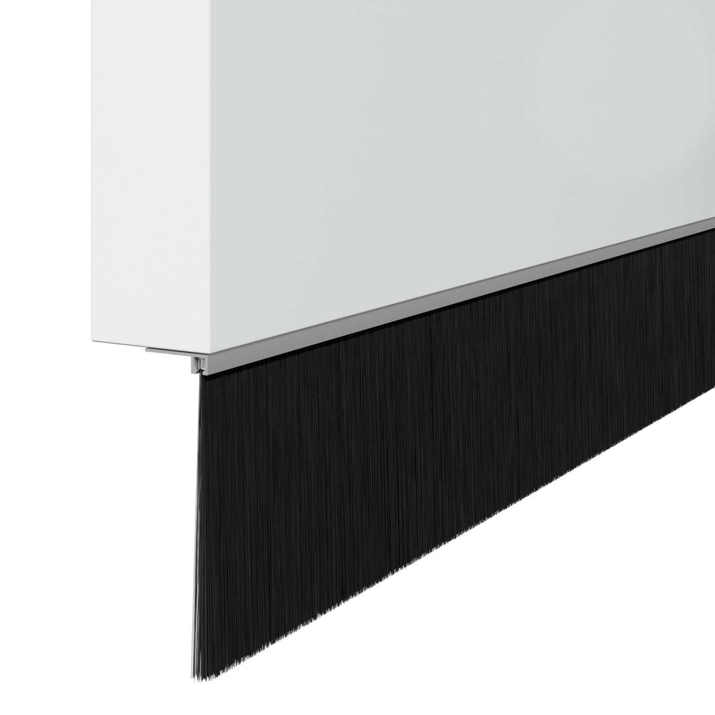 Spazzole per porte a vite 2 pz Argento 100 cm