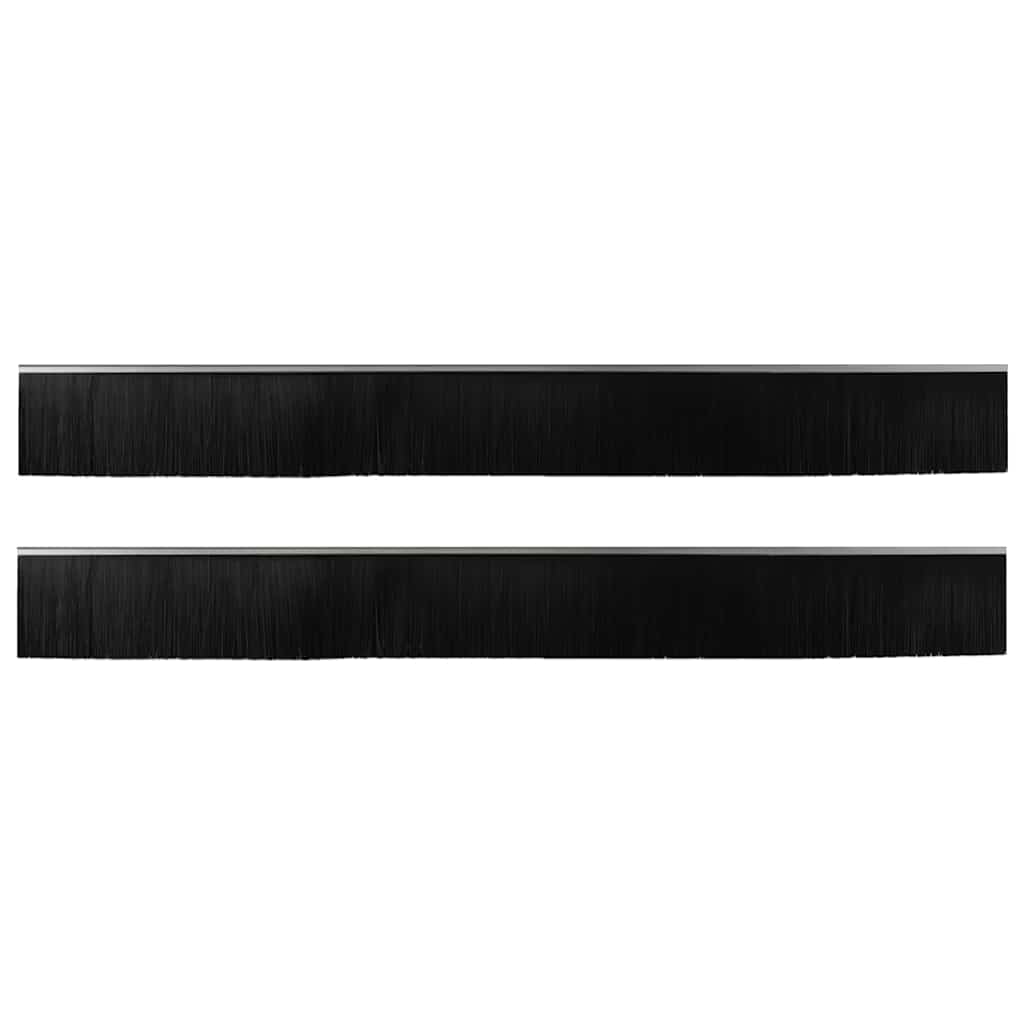 Spazzole per porte a vite 2 pz Argento 100 cm