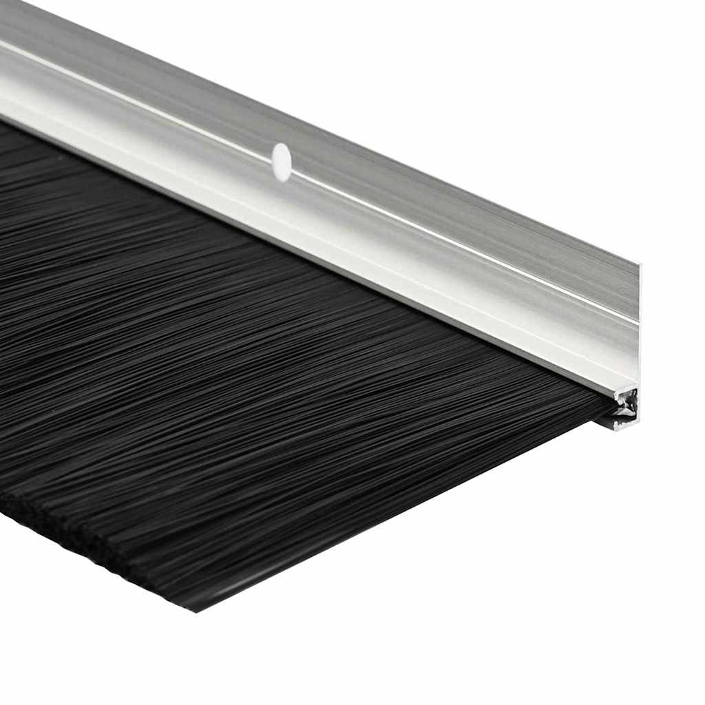 Spazzole per porte a vite 6 pezzi Argento 100 cm