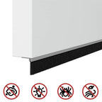 Spazzole per porte a vite 12 pz Argento 100 cm