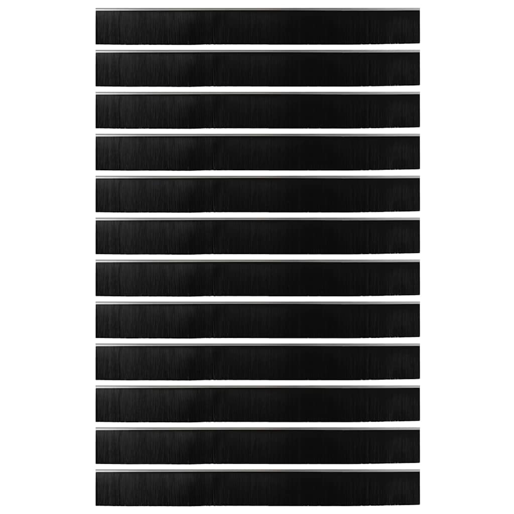 Spazzole per porte a vite 12 pezzi Argento 100 cm