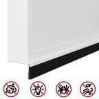 Guarnizione a spazzola per porta autoadesiva bianco 100 cm (confezione 2 pz)