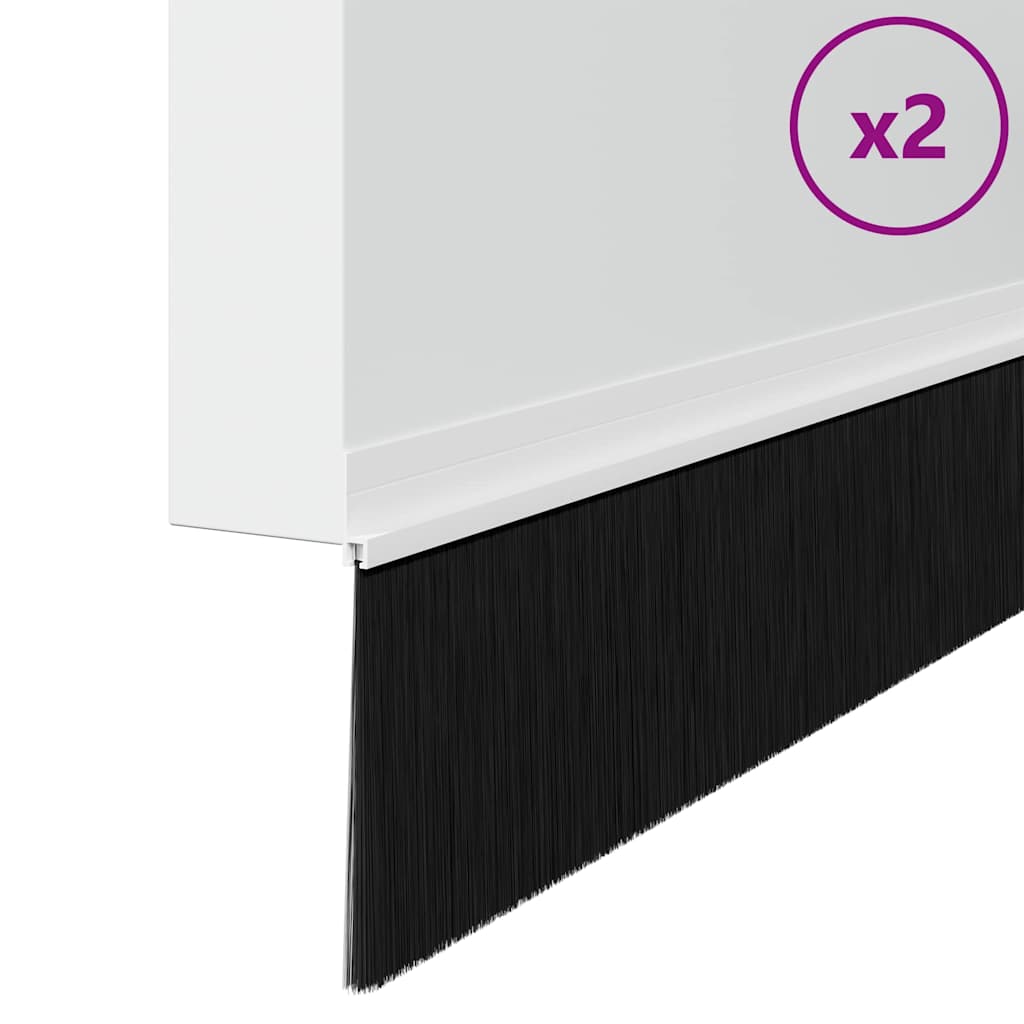 Guarnizione a spazzola per porta autoadesiva 100 cm bianco (confezione 2 pcs)