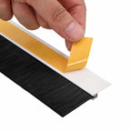 Guarnizione a spazzola per porta autoadesiva 100 cm bianco (6 pezzi)