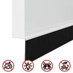 Spazzole per porte autoadesive 6 pz Bianco 100 cm