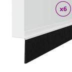 Spazzole per porte autoadesive 6 pz Bianco 100 cm