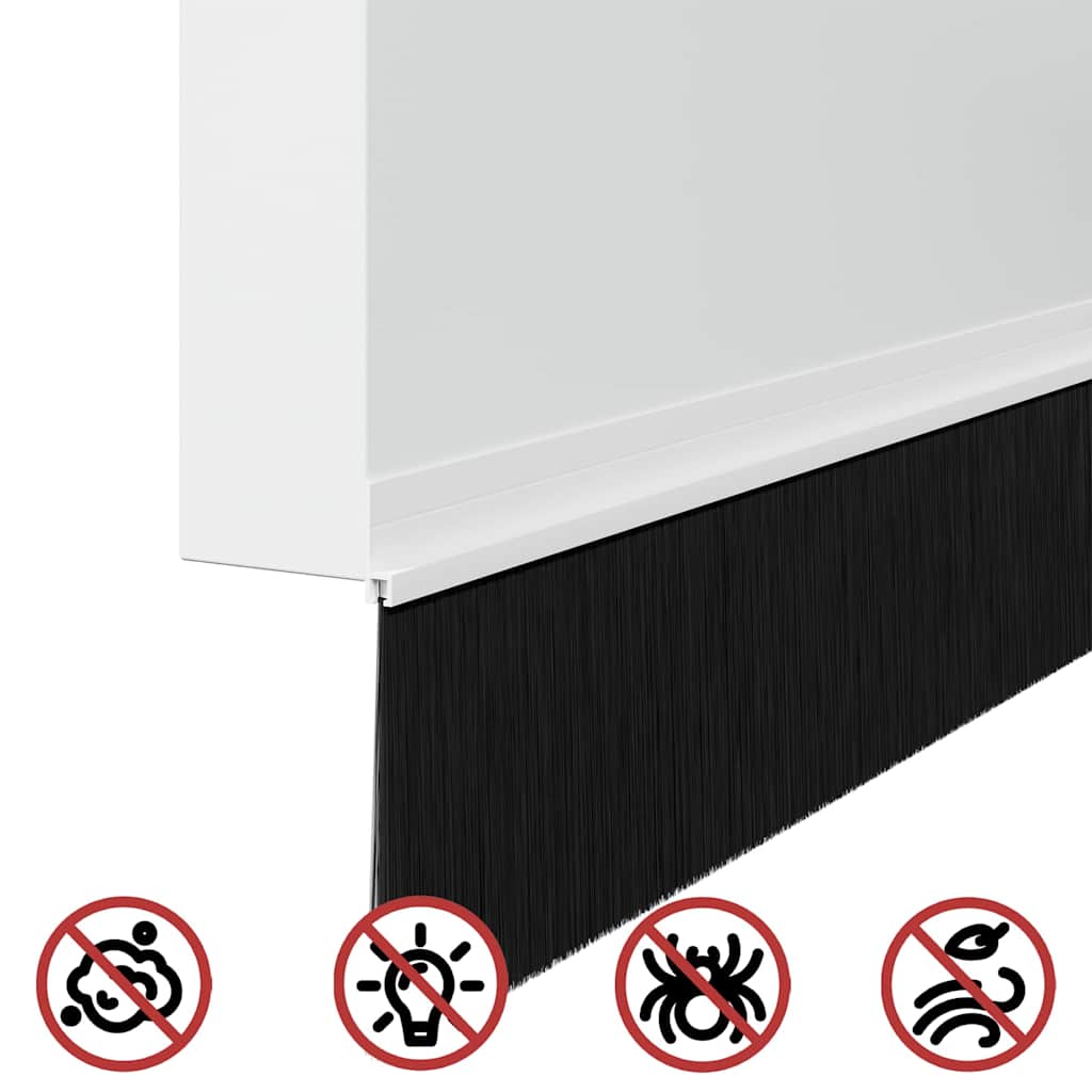 Spazzole per porte autoadesive 6 pezzi bianco 100 cm