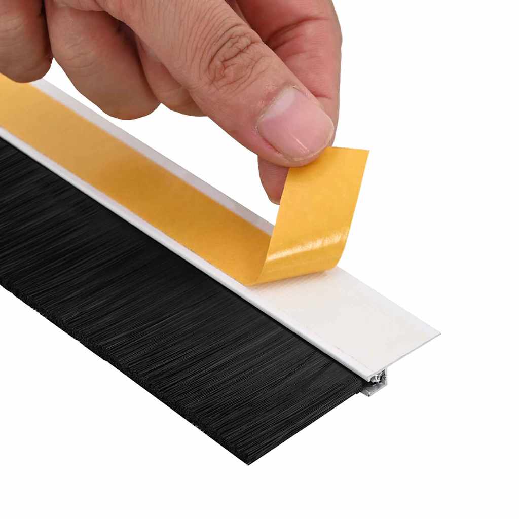 Spazzole per porte autoadesive 12 pezzi Bianco 100 cm