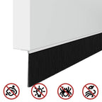 Spazzole per porte autoadesive 2 pezzi bianco 100 cm