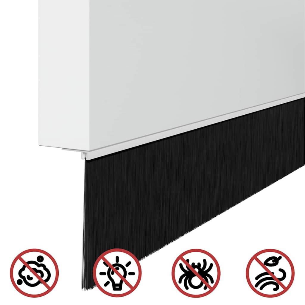 Spazzole per porte autoadesive 2 pz Bianco 100 cm - Lega alluminio