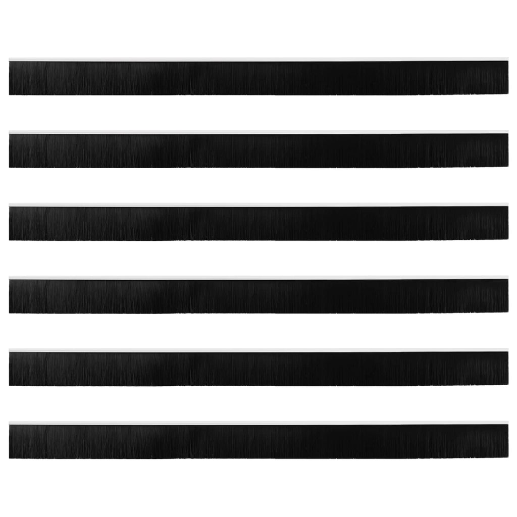 Spazzole per porte autoadesive 6 pcs Bianco 100 cm