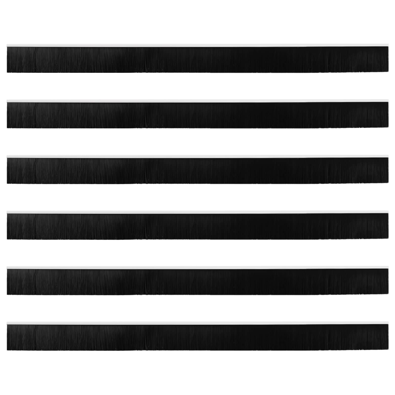 Spazzole per porte autoadesive 6 pcs Bianco 100 cm