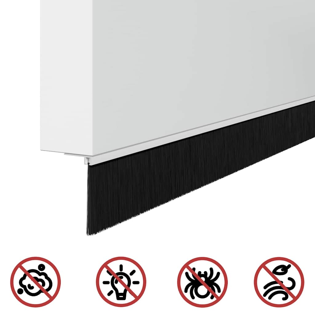 Spazzole per porte autoadesive 6 pcs Bianco 100 cm