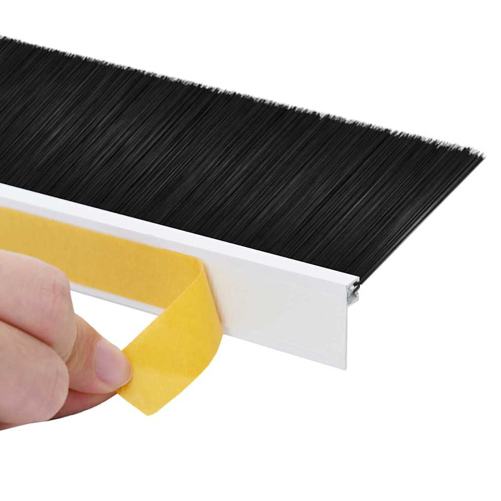 Spazzole per porte autoadesive 6 pcs Bianco 100 cm