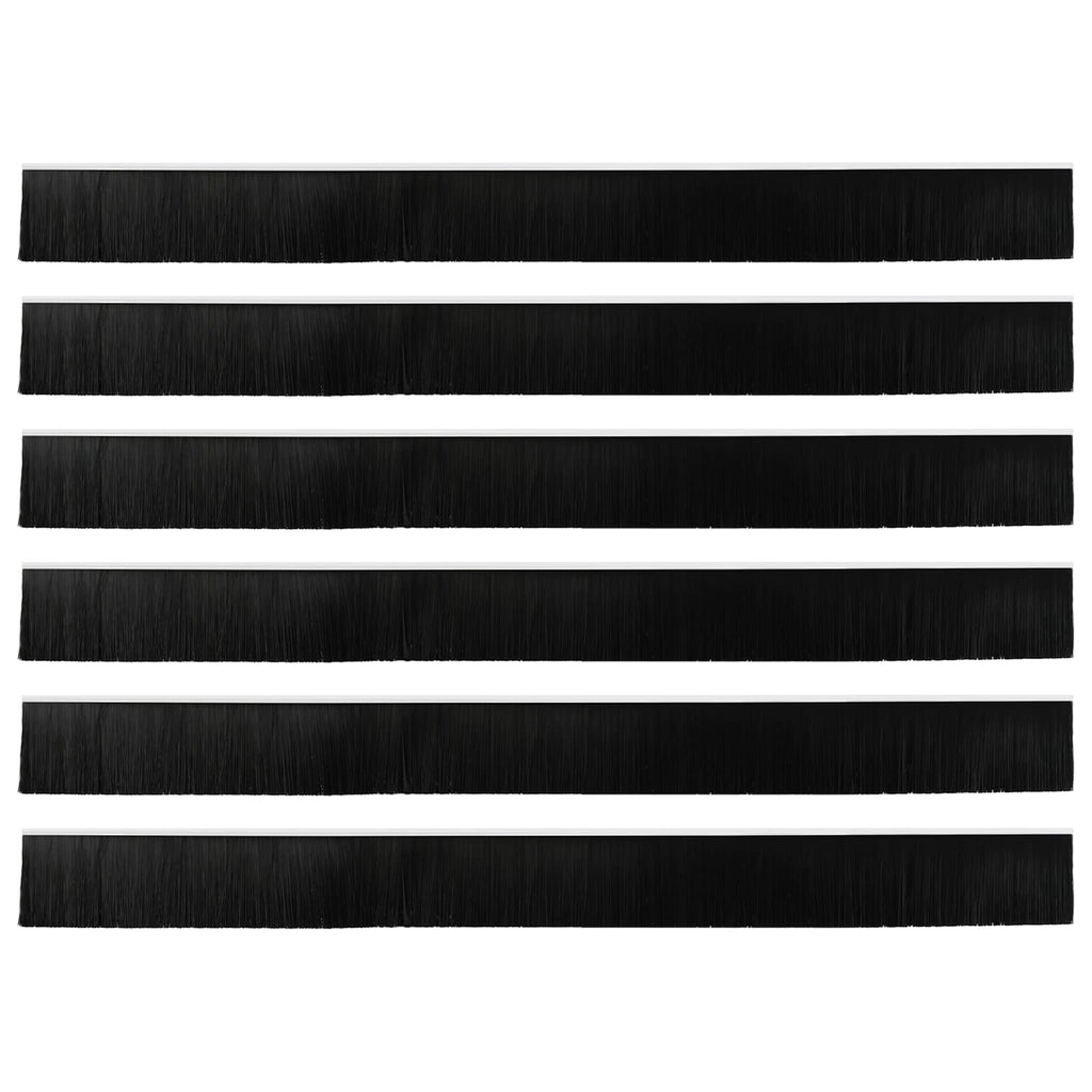 Spazzole per porte autoadesive 6 pcs Bianco 100 cm