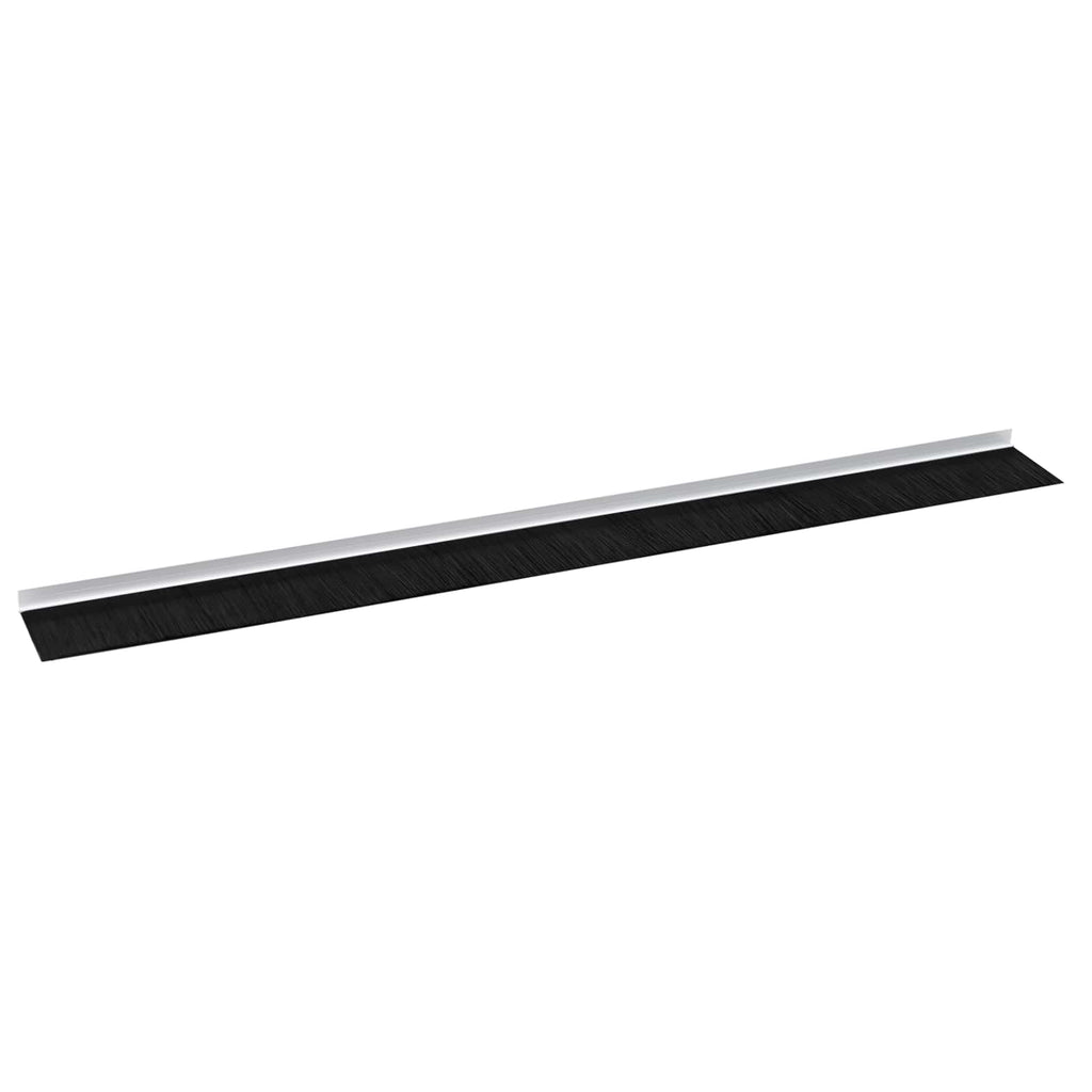 Guarnizione a spazzola autoadesiva per porta 100 cm bianco lega alluminio (6 pezzi)