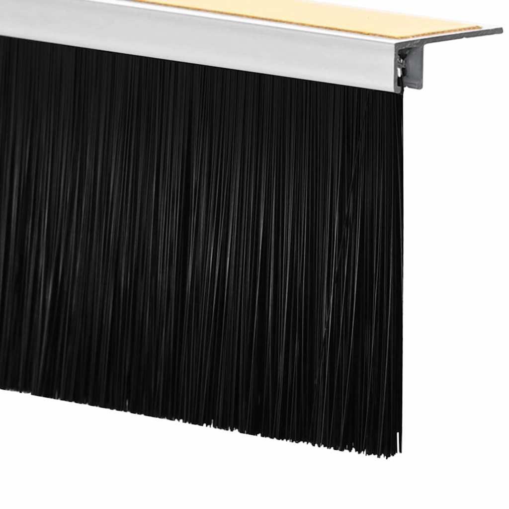 Guarnizioni a spazzola adesive per porte 12 pezzi bianco 100 cm