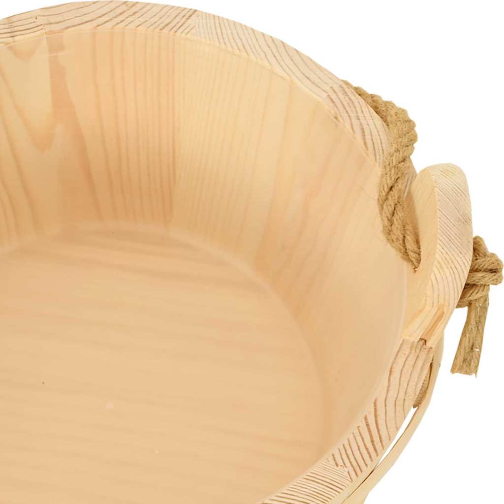 Secchio per Sauna 2 pcs Marrone - Legno Massello di Pino con Mestolo