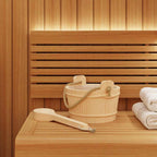 Secchio per Sauna 2 pcs Marrone - Legno Massello di Pino con Mestolo