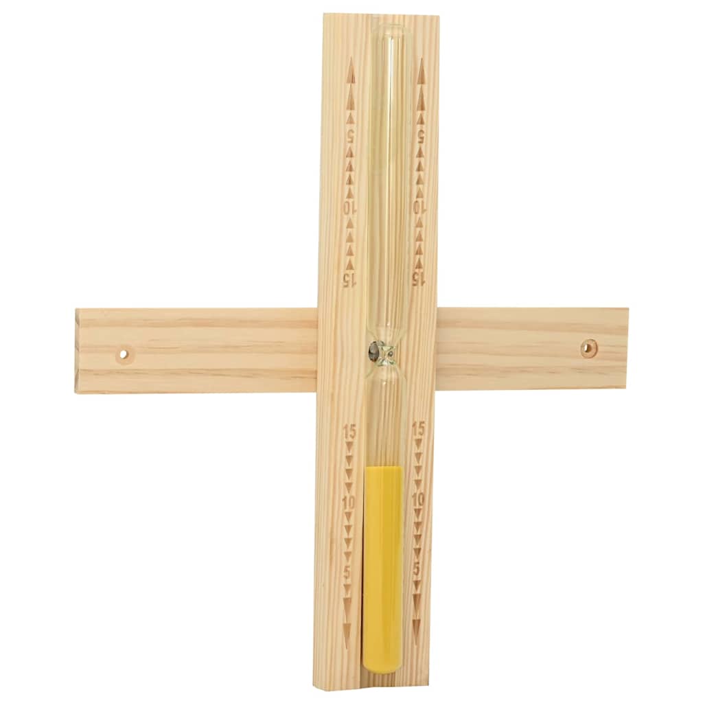 Set Accessori per Sauna 4 Pezzi Legno Pino e Canapa Marrone