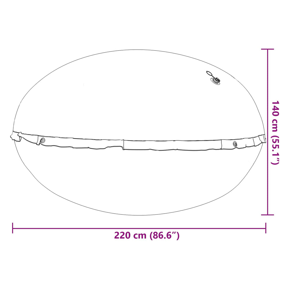 Cuscino invernale per piscina Blu Ø 220 x 140 cm PVC