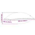 Cuscino invernale per piscina Blu 380 x 180 x 140 cm PVC