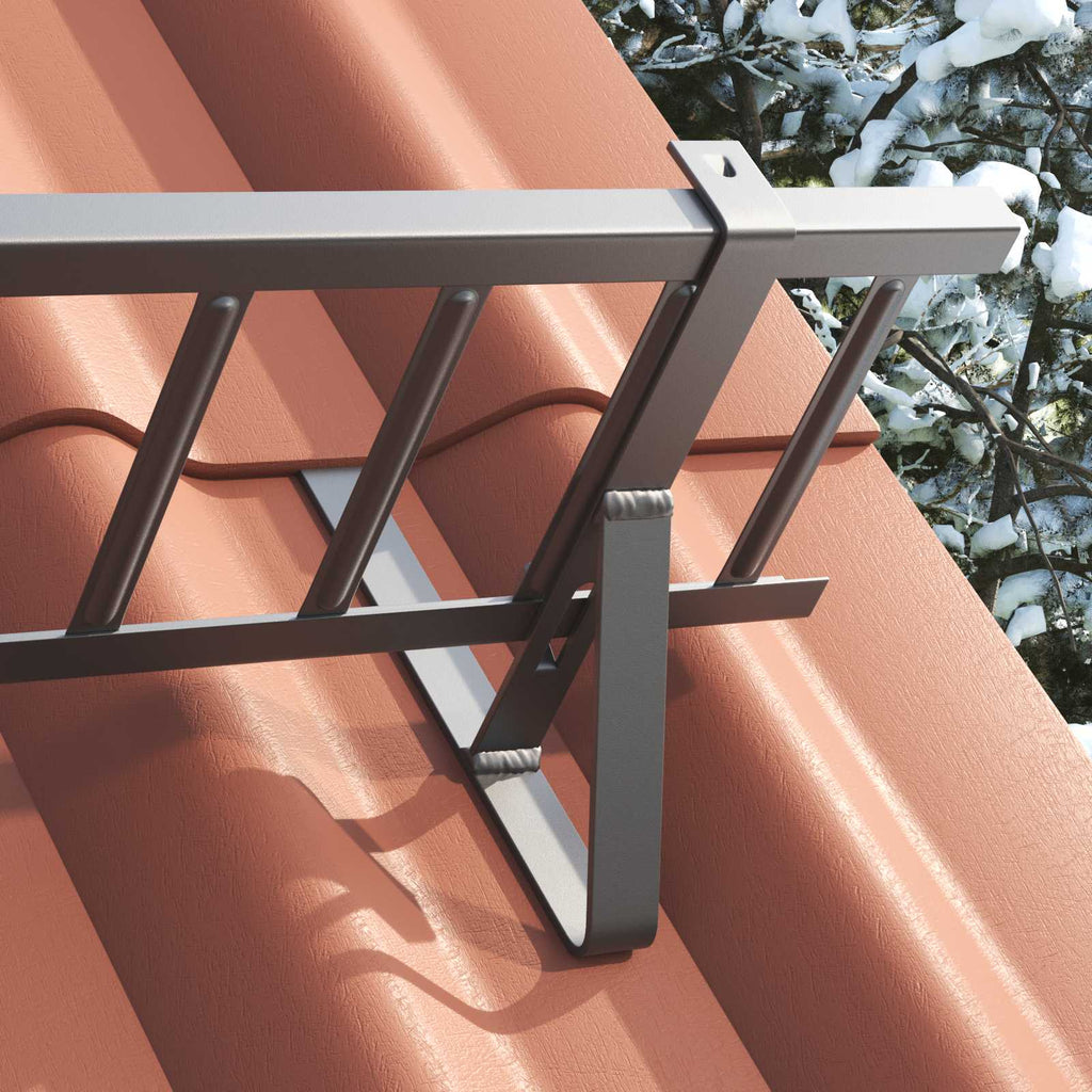 Guardia per neve sul tetto in acciaio Antracite 100 x 29,5 x 34,5 cm