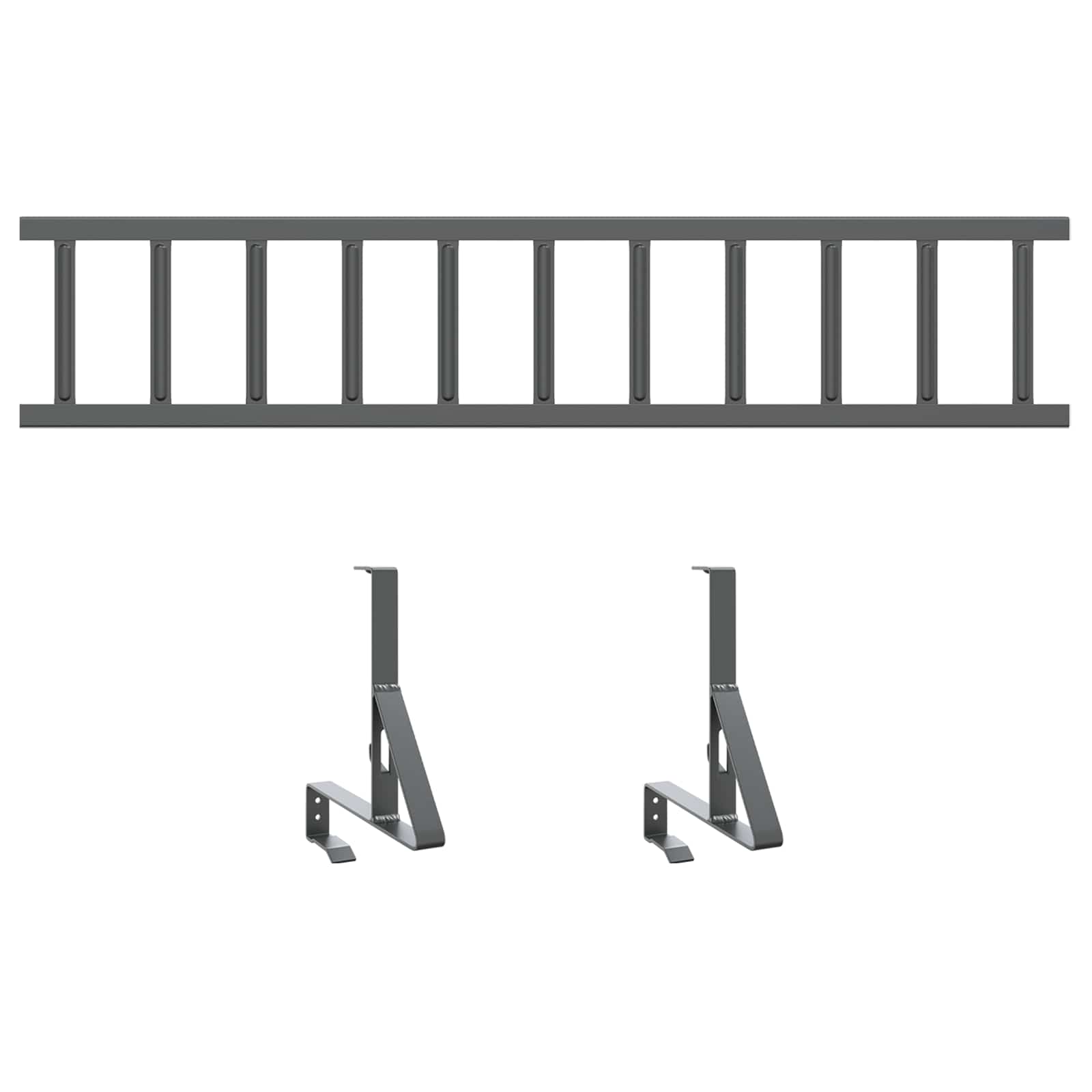 Guardia per neve sul tetto in acciaio Antracite 100 x 29,5 x 34,5 cm