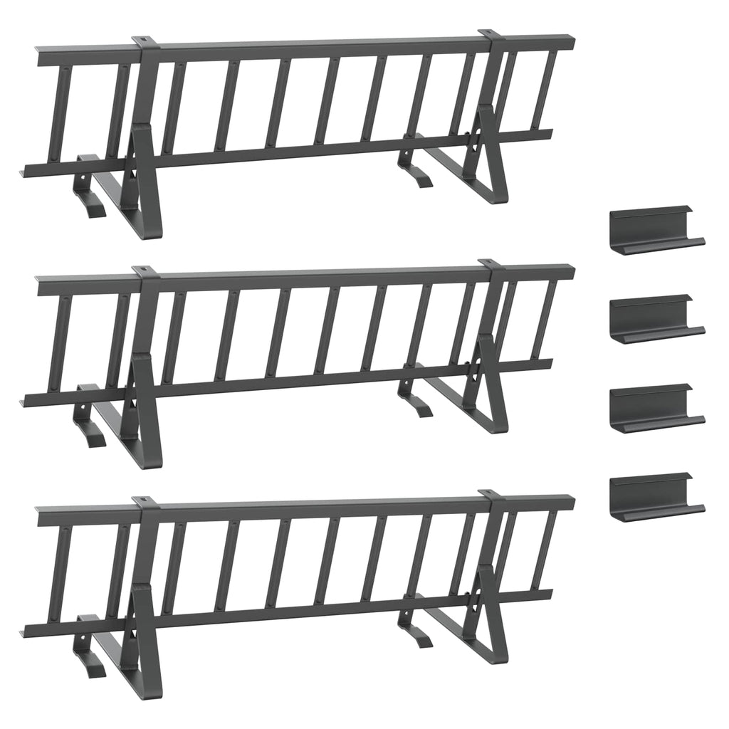 Guardia per neve sul tetto in acciaio antracite 300 x 29,5 x 34,5 cm