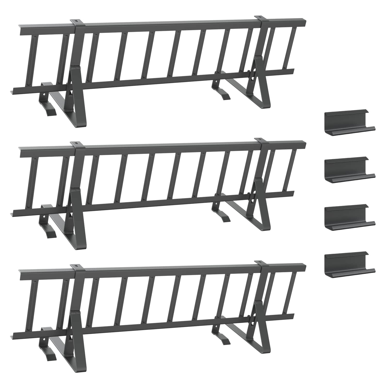 Guardia per neve sul tetto in acciaio antracite 300 x 29,5 x 34,5 cm