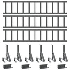 Guardia per neve sul tetto in acciaio antracite 300 x 29,5 x 34,5 cm