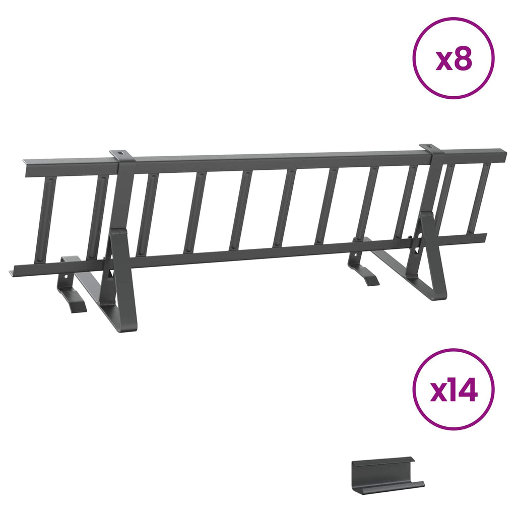 Guardia per neve sul tetto antracite 800 x 29,5 x 34,5 cm