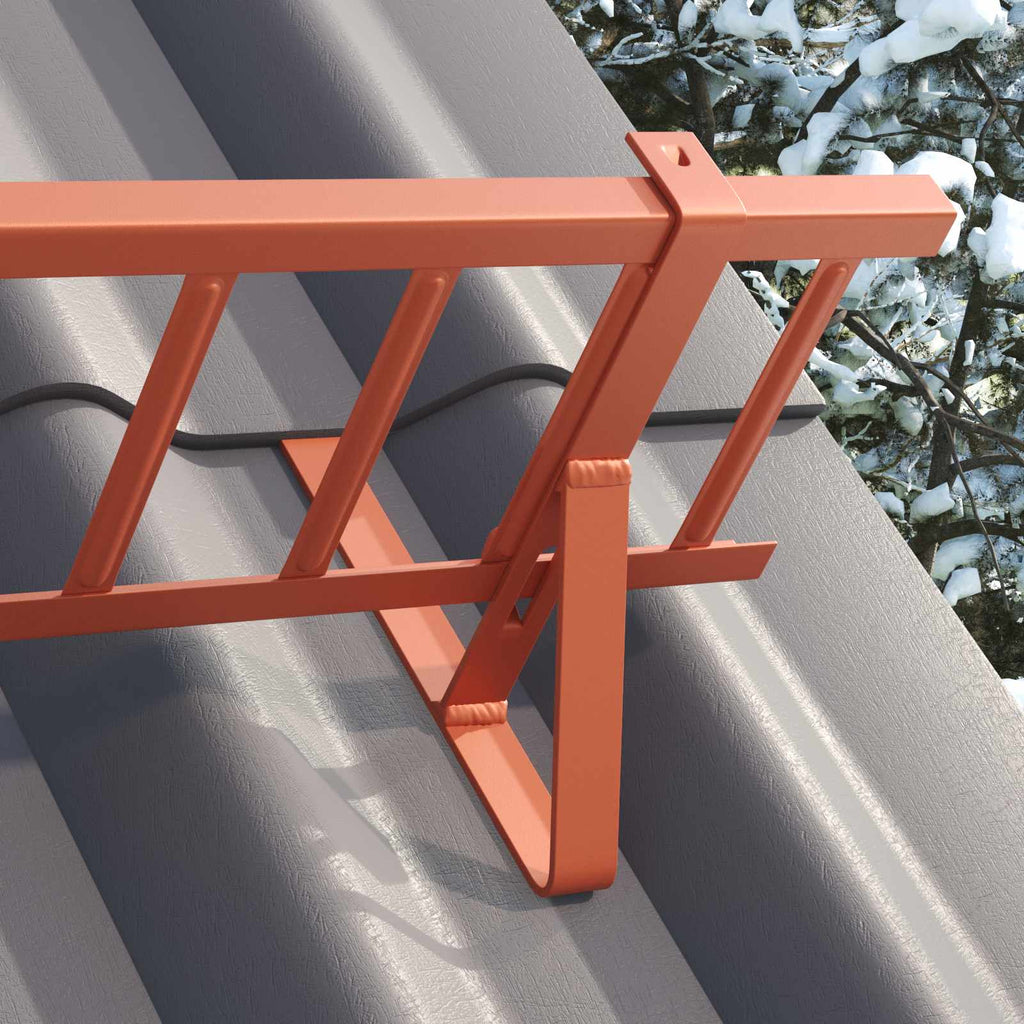 Supporto per guardia della neve 2 pezzi rosso 29,5 x 3 x 34,5 cm
