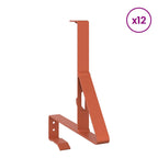 Supporto per guardia della neve 12 pezzi acciaio rosso 29,5 x 3 x 34,5 cm