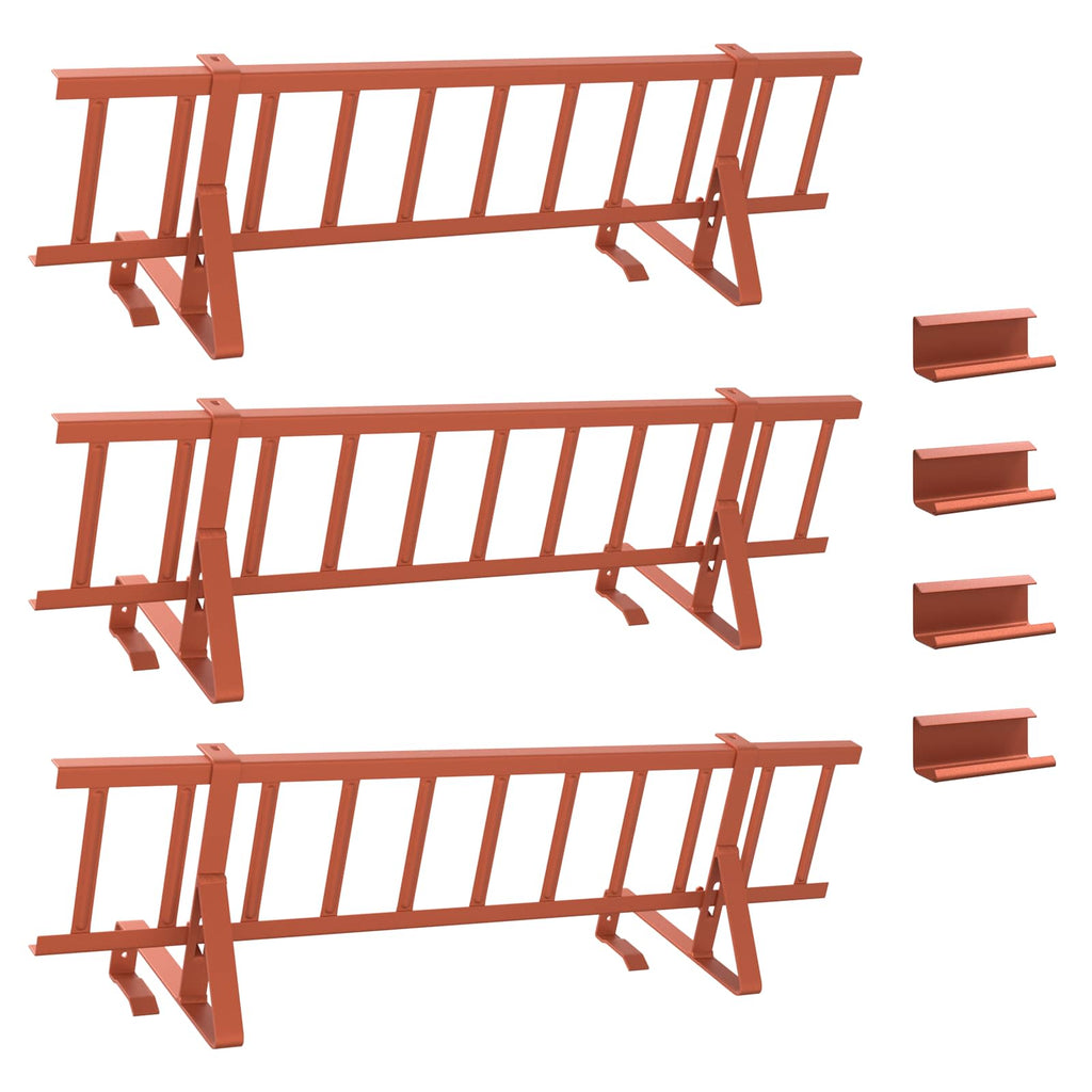 Guardia per neve sul tetto Rosso 300 x 29,5 x 34,5 cm Acciaio