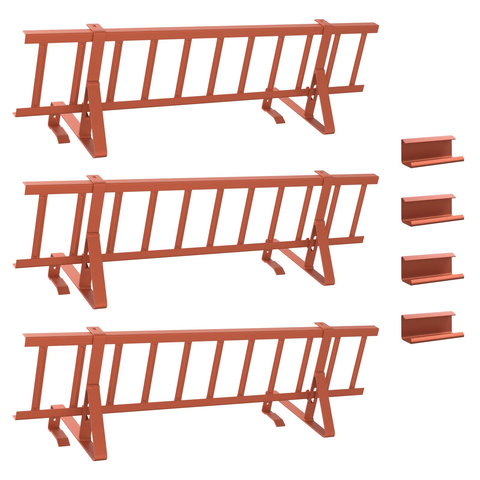 Guardia per neve sul tetto Rosso 300 x 29,5 x 34,5 cm Acciaio