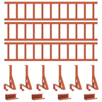 Guardia per neve sul tetto Rosso 300 x 29,5 x 34,5 cm Acciaio