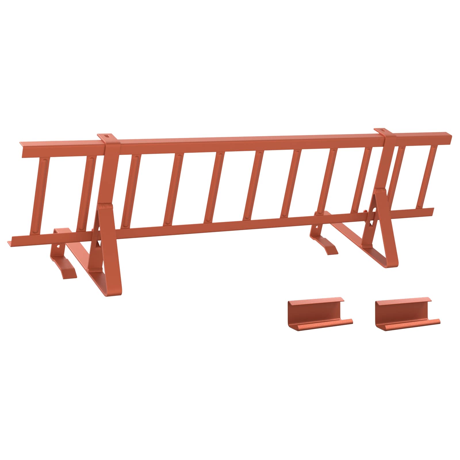 Guardia per neve sul tetto rosso 800 x 29,5 x 34,5 cm acciaio