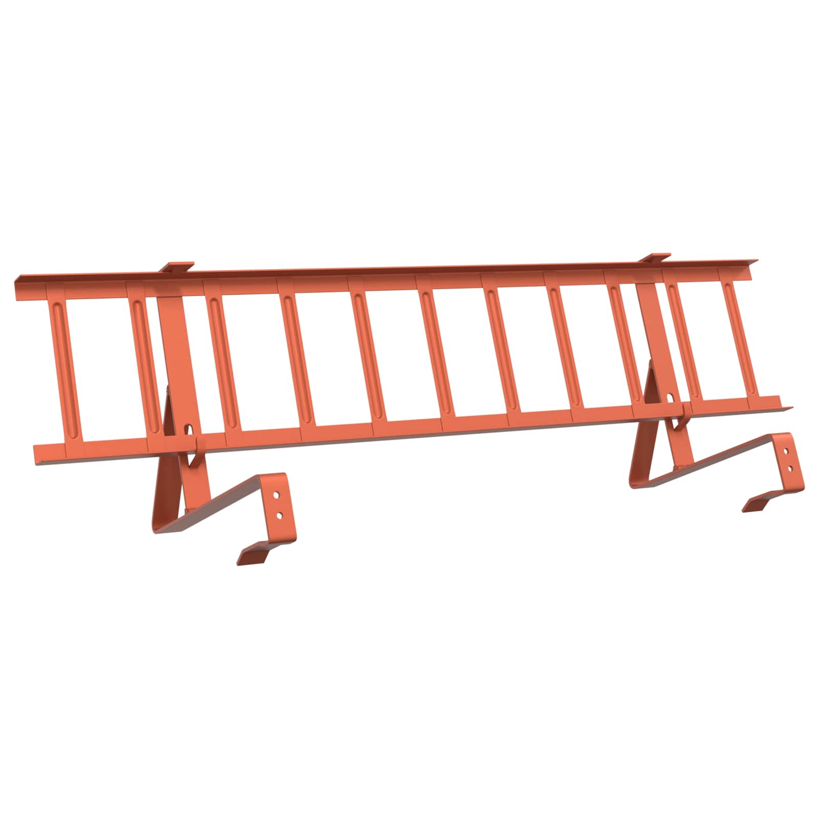 Guardia per neve sul tetto rosso 800 x 29,5 x 34,5 cm acciaio