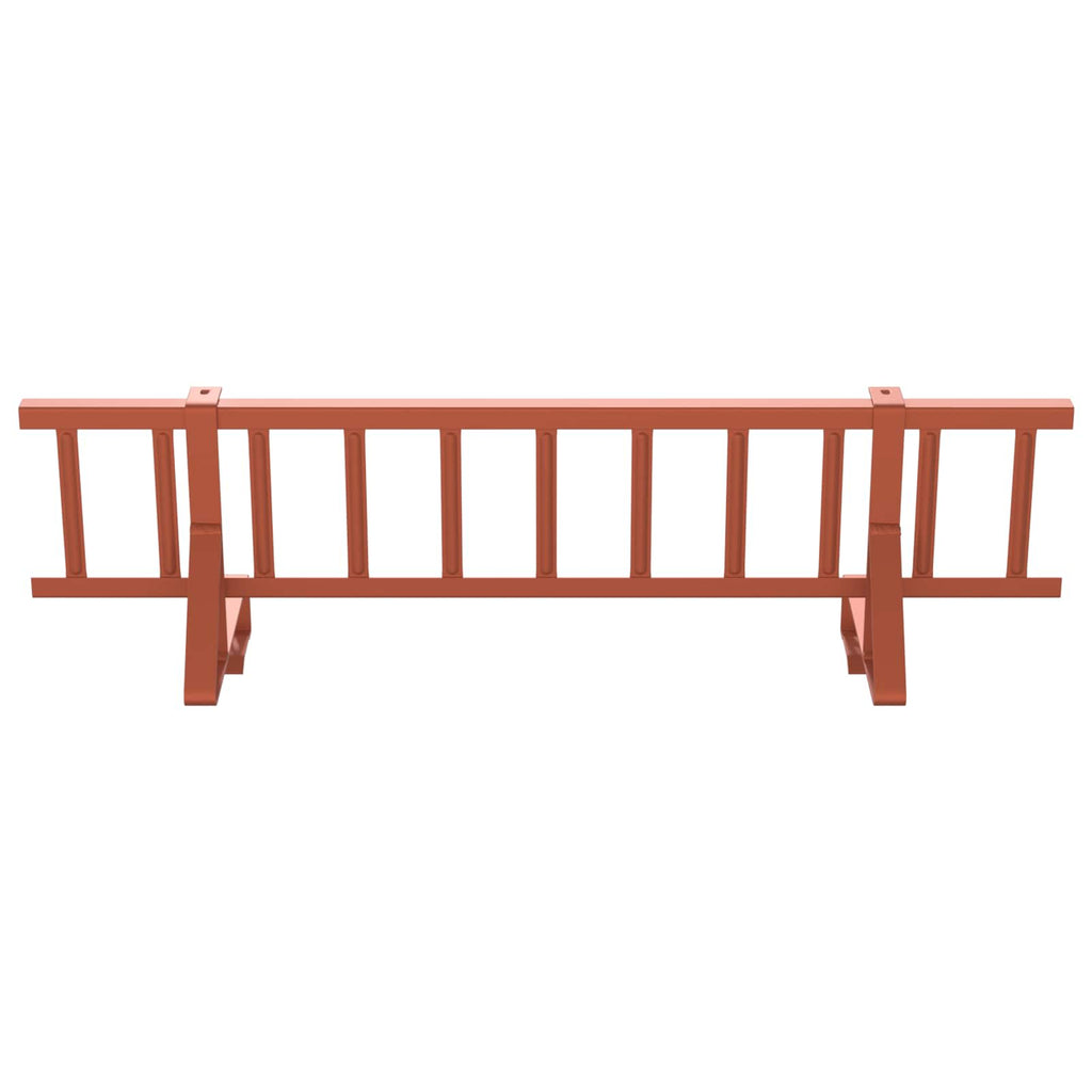 Guardia per neve sul tetto rosso 800 x 29,5 x 34,5 cm acciaio