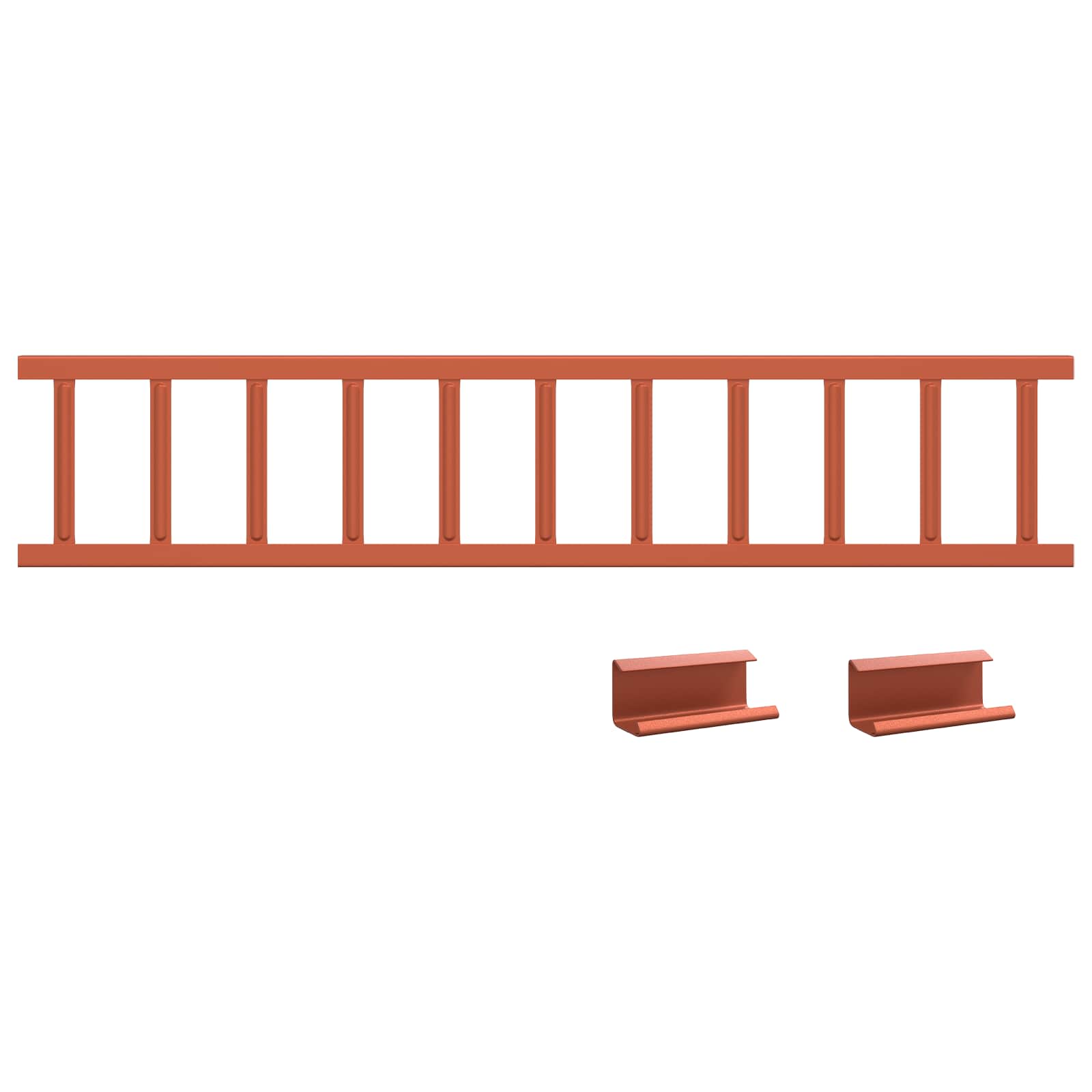 Guardia per neve sul tetto Rosso 300 x 2,5 x 20 cm Acciaio