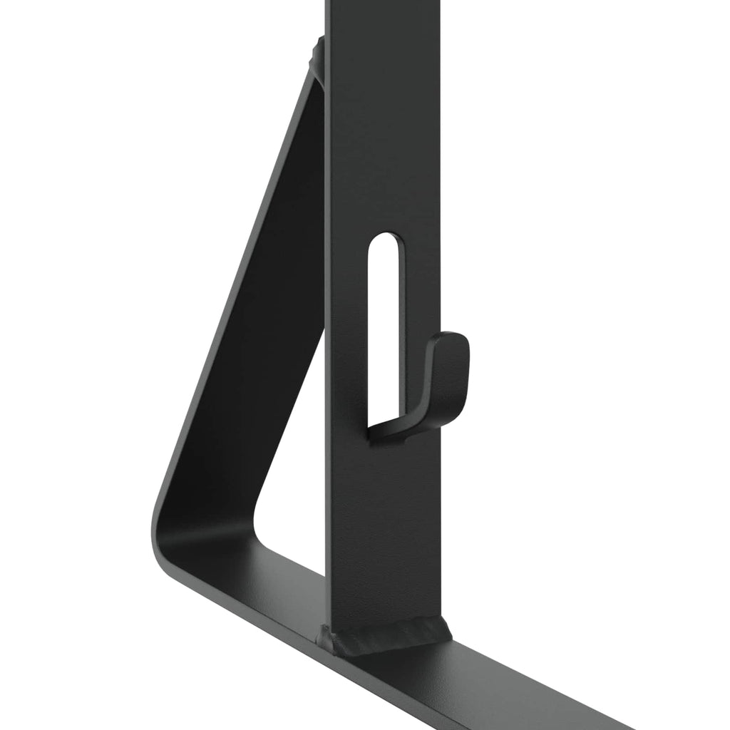 Supporto per guardia della neve in acciaio nero 29,5 x 3 x 34,5 cm - Set 12 pezzi