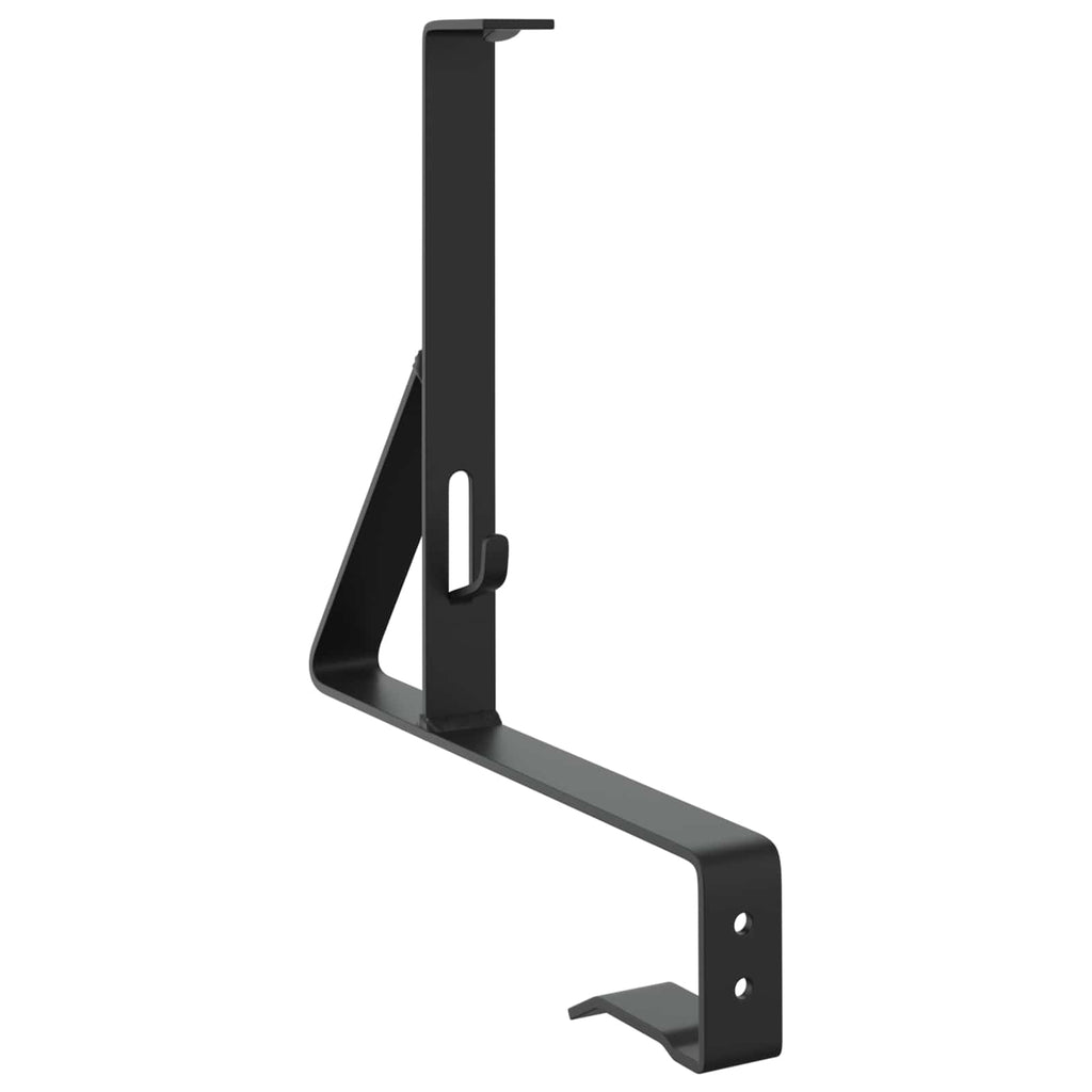 Supporto per guardia della neve in acciaio nero 29,5 x 3 x 34,5 cm - Set 12 pezzi