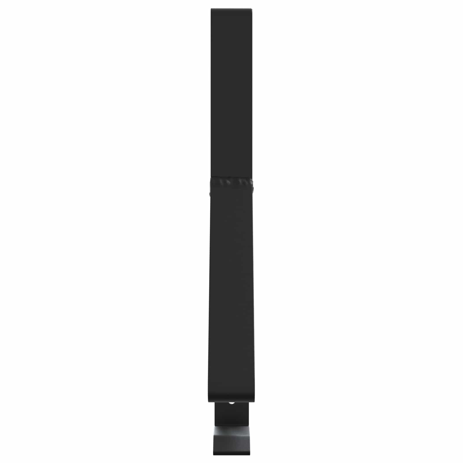 Supporto per guardia della neve in acciaio nero 29,5 x 3 x 34,5 cm - Set 12 pezzi