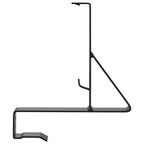 Supporto per guardia della neve in acciaio nero 29,5 x 3 x 34,5 cm - Set 12 pezzi