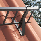Guardia per neve sul tetto Nero 100 x 29,5 x 34,5 cm Acciaio