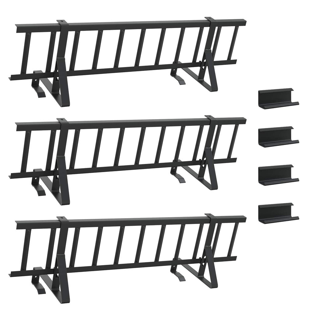 Guardia per neve sul tetto Nero 300 x 29,5 x 34,5 cm Acciaio
